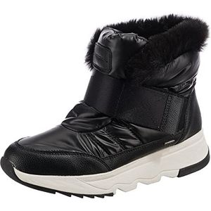 Falena ABX - Damesankle Boot - Zwart - Nylon en Leerlook