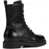 Geox - Bleyze - Enkellaarsjes - Zwart - Leer en Rubber