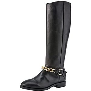 Geox Dames Brogue modieuze laarzen, zwart, 40 EU, zwart.