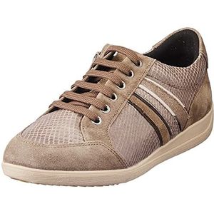 Geox D Myria C Sneakers voor dames, Taupe Dk Beige, 36 EU