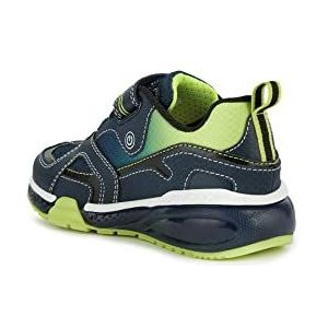 Geox J Bayonyc Boy A Sneakers voor jongens, Navy Lime, 24 EU, Navy Lime, 34 EU