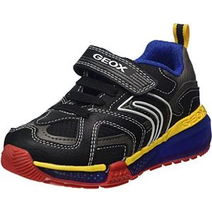 Geox J Bayonyc Boy Sneakers voor jongens, zwart multicolor, 27 EU, Black Multicolor, 39 EU
