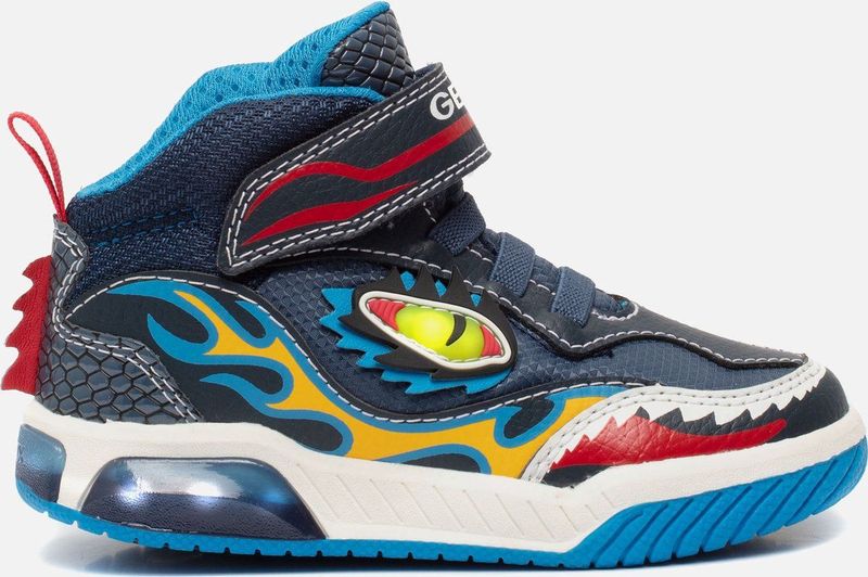 Geox - J Inek Boy - Sneakers - Navy Blauw - Synthetisch - Plat