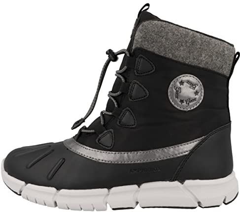 Geox - Flexyper - Enkellaarsjes - Zwart - Polyester/Polyurethaan/Textiel