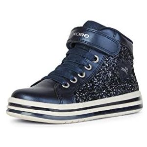 Geox J Pawnee Girl A Sneakers voor meisjes, Donkerblauw, 28 EU
