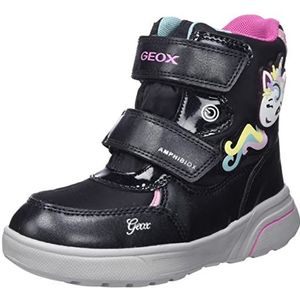 Geox J Sveggen Girl B ABX Enkellaarsjes voor meisjes, Black Multicolor, 24 EU