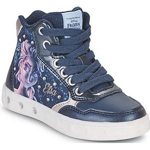 Geox J Skylin Girl E Sneakers voor meisjes, Navy Platinum, 24 EU