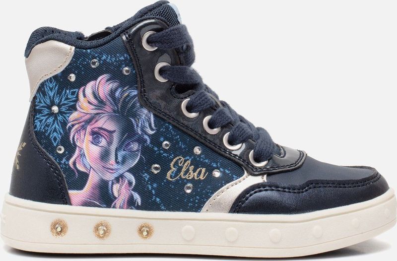 J Skylin G. E - Sneakers - Zwart - Imitatieleder - Motiefprint - Velcro Sluiting