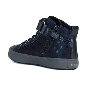 Geox Meisje J Kalispera Girl I Sneakers, blauw navy C4064, 36 EU