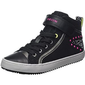 Geox J Kalispera Girl M meisjes Sneakers, zwart, 34 EU