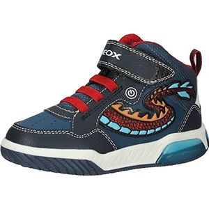 Geox J Inek Boy E Hoge sneakers voor jongens, Avio Rood, 24 EU