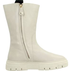 Geox - Isotte Booties - Enkellaarsjes - Beige - Leer/Polyester