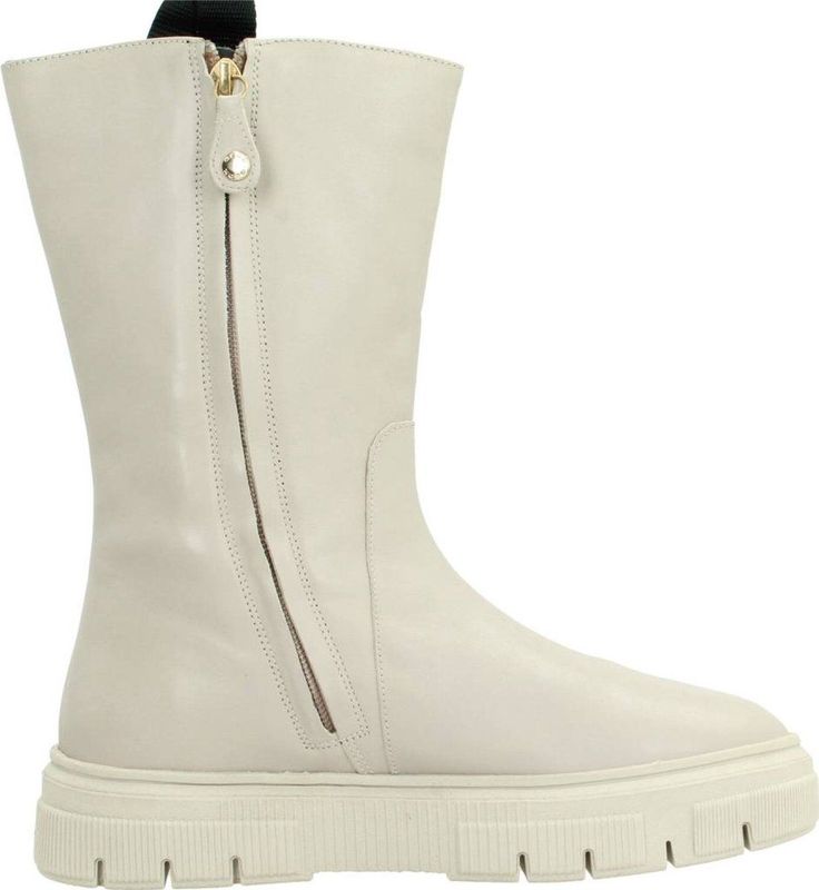 Geox - Isotte Booties - Enkellaarsjes - Beige - Leer/Polyester