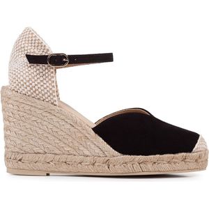 Espadrilles met sleehak, suèdine Gelsa GEOX. Leer materiaal. Maten 41. Zwart kleur