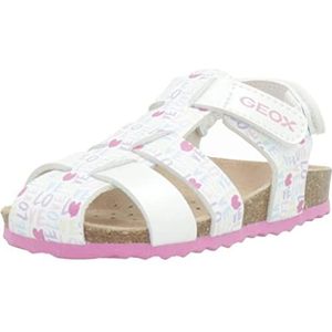Geox Baby Meisje B CHALKI Girl Sandaal, Wit/Multicolor, 20 EU, Wit Multicolor, 20 EU