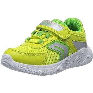 Geox B Sprintye Boy Sneakers voor jongens, Lime Silver, 27 EU