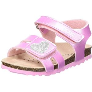 Geox B Chalki Girl Sandaal voor meisjes, roze zilver., 23 EU