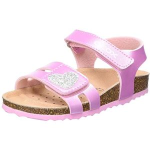 Geox Jongens meisjes B CHALKI Girl sandaal, roze/zilver, 25 EU, roze zilver., 25 EU