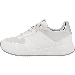 Geox Dames D BULMYA Sneaker, Off White/Optic White, 35 EU, Off White Optic Whit, 35 EU