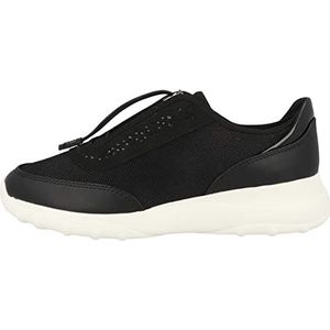 Geox D Alleniee Sneakers voor dames, zwart, 37.5 EU