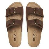GEOX - BRIONIA - Sandalen - Koffiekleur - Nubuck