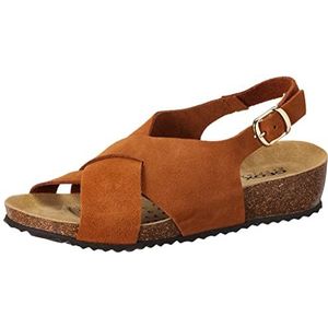 Geox, Schoenen, Dames, Bruin, 36 EU, Comfortabele platte sandalen voor vrouwen