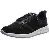 Geox D BULMYA Sneakers voor dames, zwart, 39 EU, zwart, 39 EU