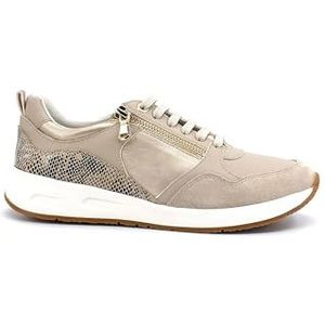 Geox D BULMYA Sneakers voor dames, LT goud/LT taupe, 36 EU, Lt Gold Lt Taupe, 36 EU