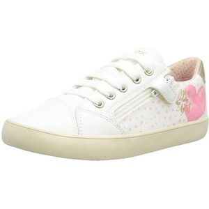 Geox J Gisli Girl Sneakers voor meisjes, Wit Dk Roze, 29 EU