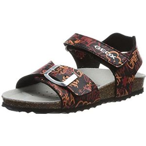 Geox J Ghita Boy Sandaal, zwart/oranje, 32 EU, zwart/oranje., 32 EU