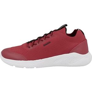 Geox J Sprintye Boy Sneakers voor jongens, rood/zwart, 32 EU