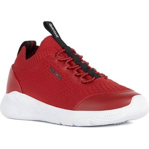 Geox Jongens J Sprintye Boy Sneakers, rood/zwart, 37 EU