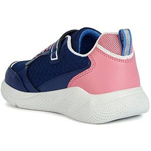 Geox J Sprintye Girl Sneakers voor meisjes, Navy koraal, 30 EU