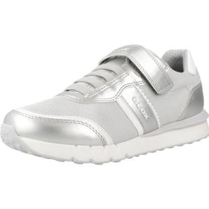 Geox J FASTICS Girl sneakers, LT Grey/White, 35 EU, Lt Grey White, 35 EU