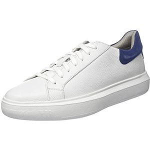 Geox U DEIVEN Sneakers voor heren, wit/jeans, EU 42, Witte jeans., 42 EU
