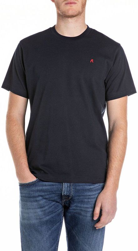 Replay - M3015.000.2660 - T-shirt - Zwart - Korte Mouwen - 100% Katoen