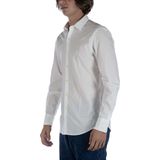 T-shirt - Wit - 97% Katoen 3% Elastaan - Lange Mouwen