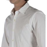 T-shirt - Wit - 97% Katoen 3% Elastaan - Lange Mouwen