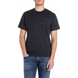 Replay - M3015.000.2660 - T-shirt - Zwart - Korte Mouwen - 100% Katoen