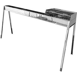 Milano Grill 100 + 40 Plus (140 cm) van roestvrij staal, spiegelend