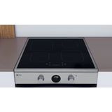 Indesit | IS67IQ8CCX/FR | Vrijstaand fornuis | Inductiekookplaat zones | Roestvrijstaal | A