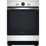 Indesit | IS67IQ8CCX/FR | Vrijstaand fornuis | Inductiekookplaat zones | Roestvrijstaal | A