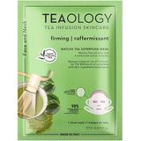 Teaology - Matcha Thee - SuperFood Masker - Katoen - Verstevigend Gezichts- en Halsmasker