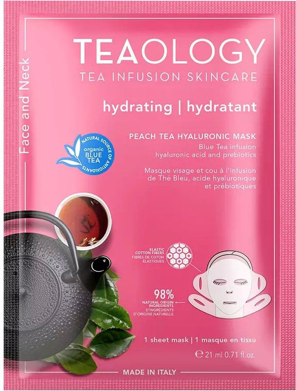 Teaology - Face Mask Peach Tea - Hydraterend Sheet Mask - 21 ml