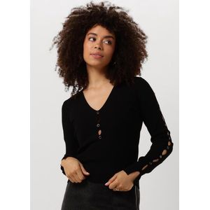 Twinset - Longsleeve Top - Zwart - Viscose Mix