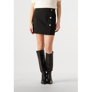 Twinset - Mini Rok - Zwart - Viscose Blend Jersey - Trompe L'oeil Effect