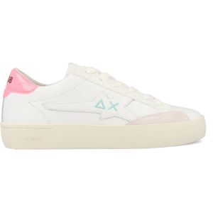 Sun68 Katy Sneakers - Wit - Leer en Synthetische Materialen - Vetersluiting