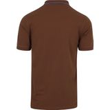 Sun68 Poloshirt Small Stripe Collar Bruin - Heren