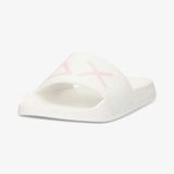 Sun68 - Witte Slippers - Rubber - Roze Logo