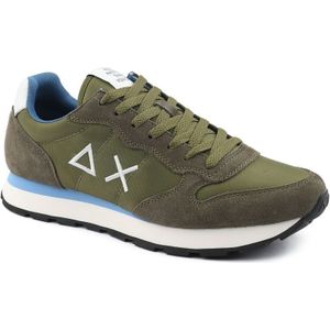 Sun68 Sneakers Tom Solid - Donkergroen - Leer/Textiel/Polyurethaan